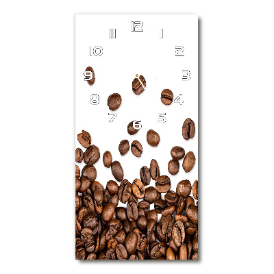 Ceas perete din sticlă dreptunghiular Boabe de cafea