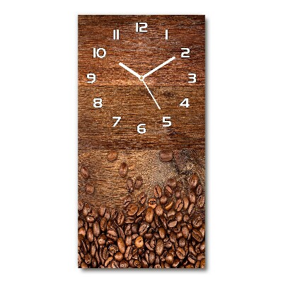 Ceas perete din sticlă dreptunghiular Boabe de cafea