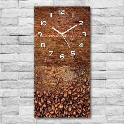 Ceas perete din sticlă dreptunghiular Boabe de cafea