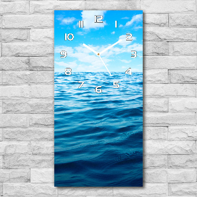 Ceas de sticlă pe perete vertical apa de mare