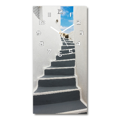 Ceas perete din sticlă dreptunghiular Santorini, Grecia