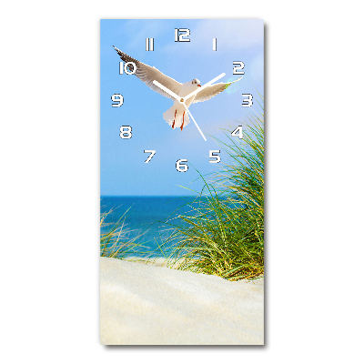 Ceas din sticlă dreptunghiular vertical Seagull peste dune