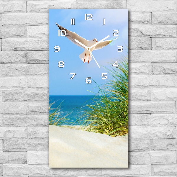 Ceas din sticlă dreptunghiular vertical Seagull peste dune
