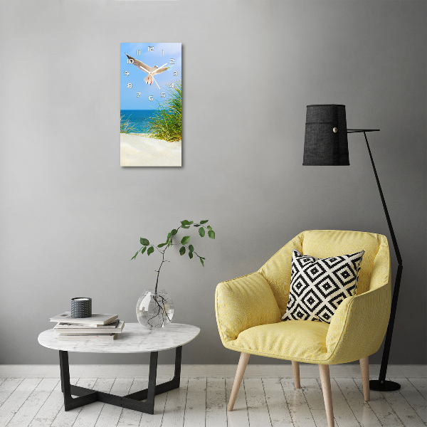 Ceas din sticlă dreptunghiular vertical Seagull peste dune