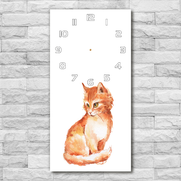 Ceas din sticlă dreptunghiular vertical Red Cat