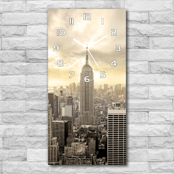 Ceas perete din sticlă dreptunghiular Manhattan New York City