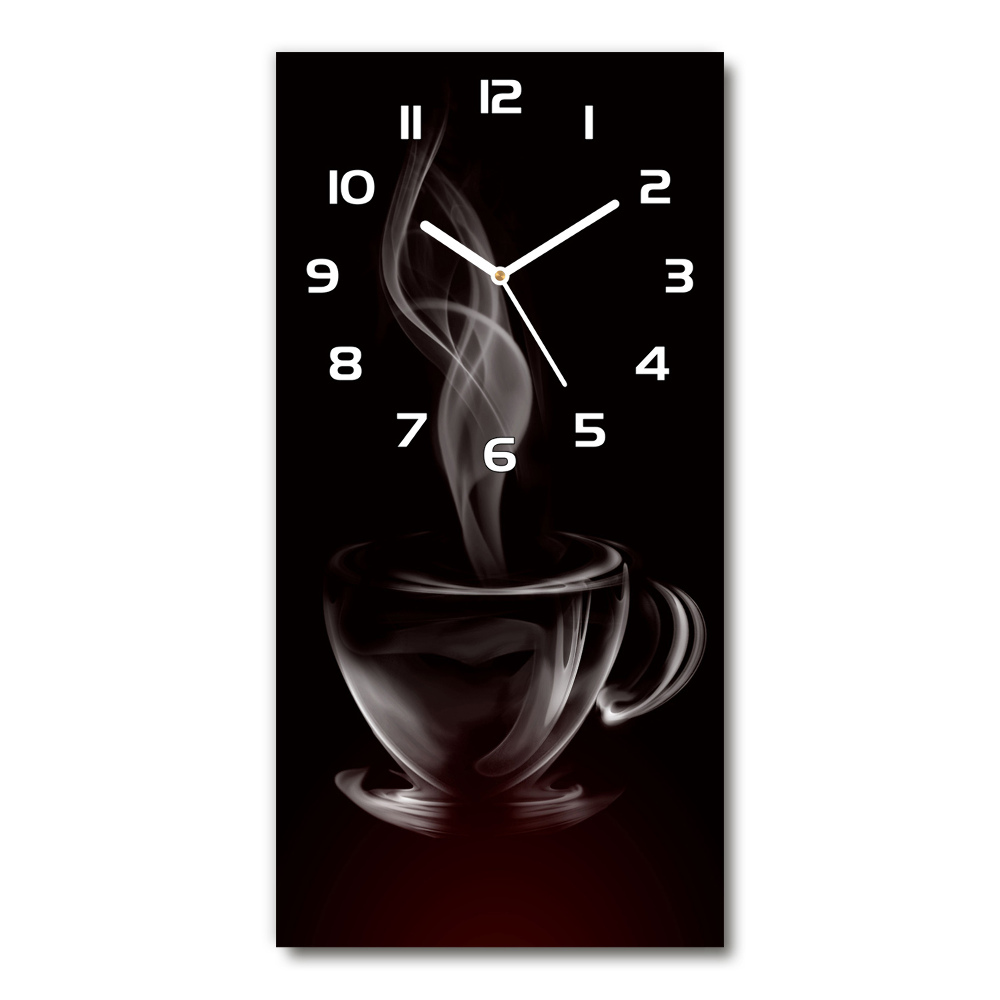 Ceas vertical de perete din sticlă cafea aromatică