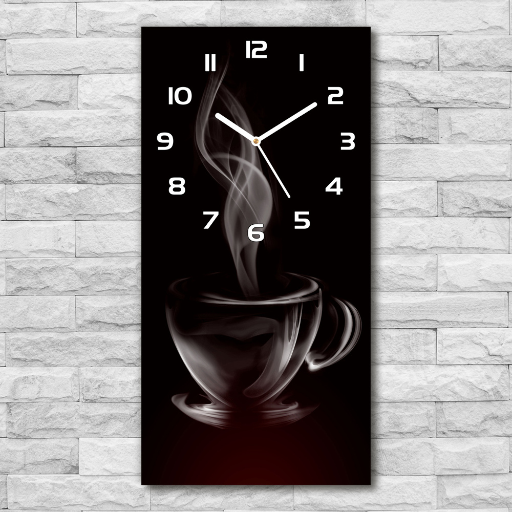 Ceas vertical de perete din sticlă cafea aromatică