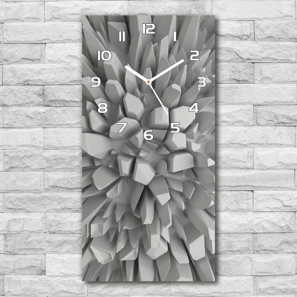 Ceas de sticlă pe perete vertical 3D Abstracție
