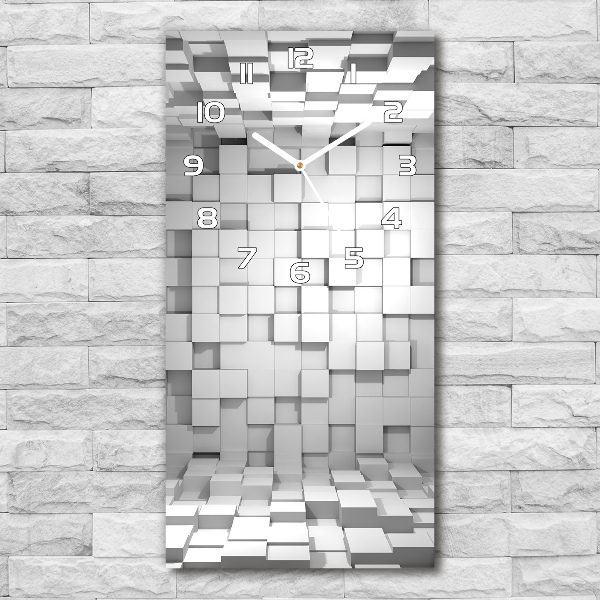 Ceas din sticlă dreptunghiular vertical cuburi
