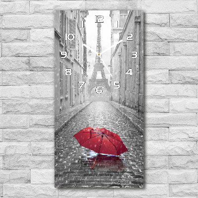 Ceas vertical de perete din sticlă umbrelă Franța
