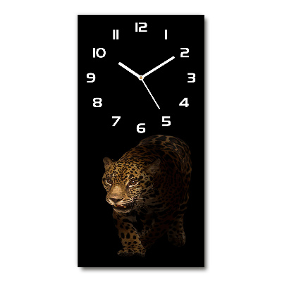 Ceas de sticlă pe perete vertical Jaguar