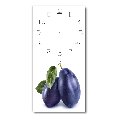 Ceas de sticlă pe perete vertical prune