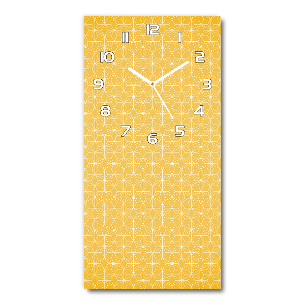 Ceas de sticlă pe perete vertical stele
