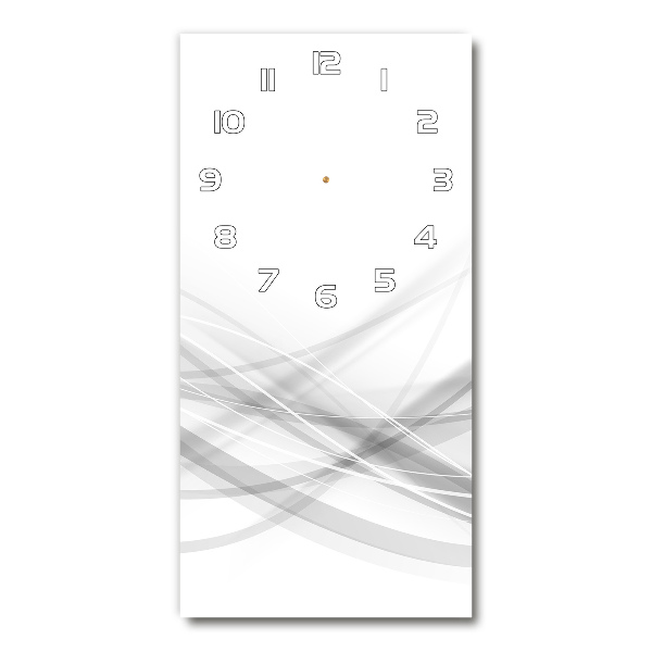 Ceas de sticlă pe perete vertical valuri abstracte