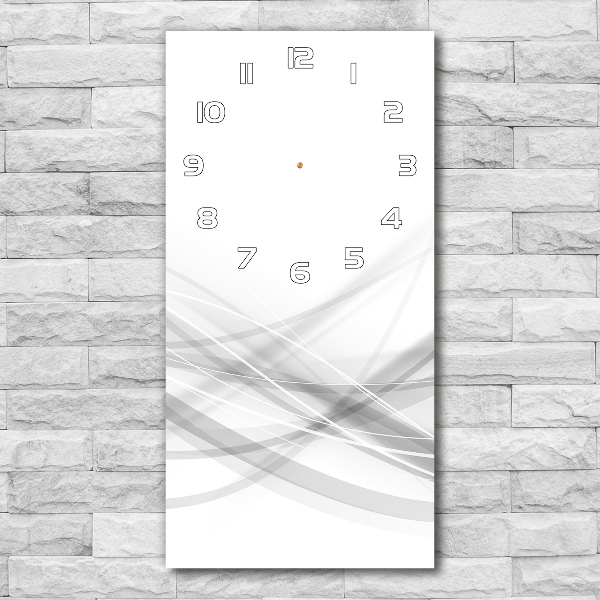 Ceas de sticlă pe perete vertical valuri abstracte