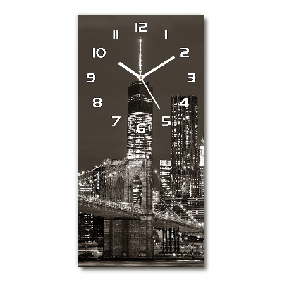 Ceas vertical de perete din sticlă Manhattan New York City