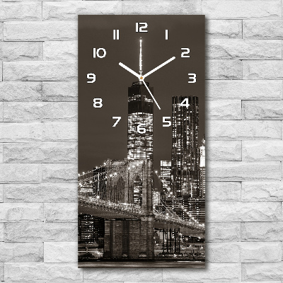 Ceas vertical de perete din sticlă Manhattan New York City