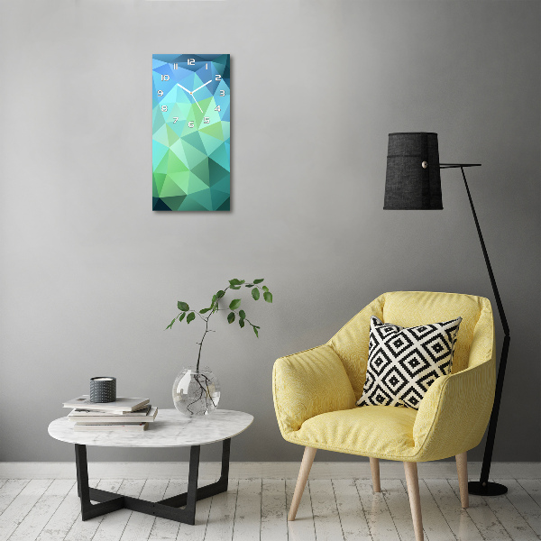 Ceas de sticlă pe perete vertical Abstracție de fundal