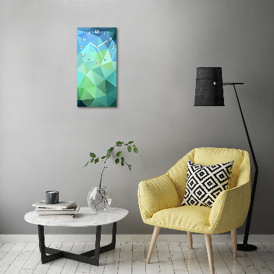 Ceas de sticlă pe perete vertical Abstracție de fundal
