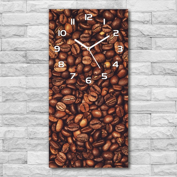 Ceas din sticlă dreptunghiular vertical Boabe de cafea