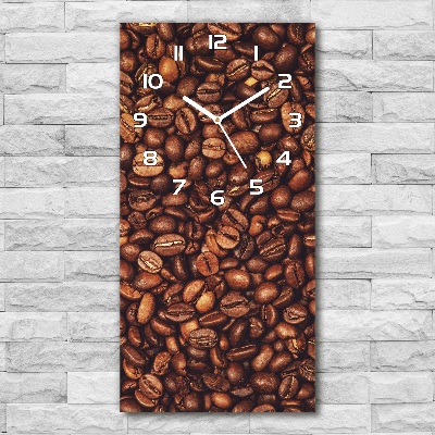 Ceas din sticlă dreptunghiular vertical Boabe de cafea