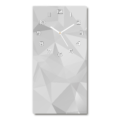 Ceas vertical de perete din sticlă triunghiuri abstractizare