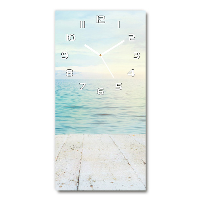 Ceas din sticlă dreptunghiular vertical plaja tropicala