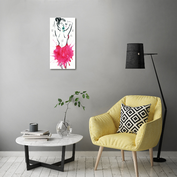 Ceas din sticlă dreptunghiular vertical ilustrare de moda
