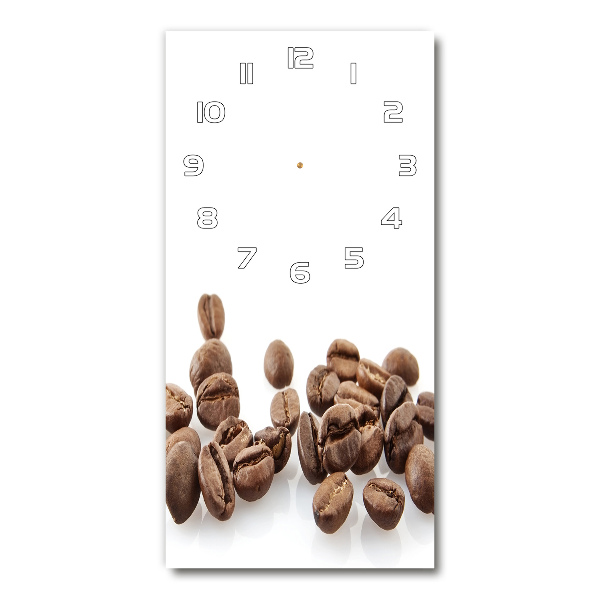 Ceas de sticlă pe perete vertical Boabe de cafea