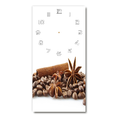 Ceas din sticlă dreptunghiular vertical Boabe de cafea