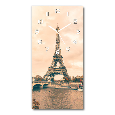 Ceas perete din sticlă dreptunghiular Turnul Eiffel din Paris