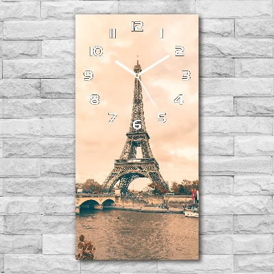 Ceas perete din sticlă dreptunghiular Turnul Eiffel din Paris