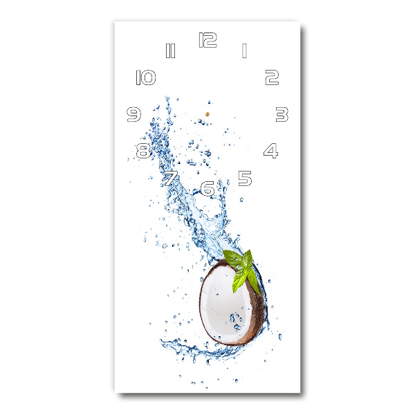 Ceas din sticlă dreptunghiular vertical nucă de cocos
