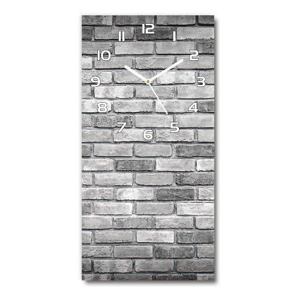 Ceas din sticlă dreptunghiular vertical zid de cărămidă