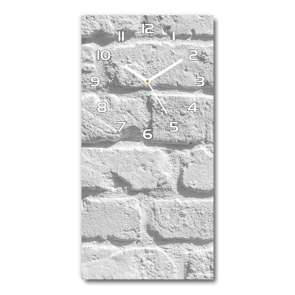 Ceas din sticlă dreptunghiular vertical zid de cărămidă