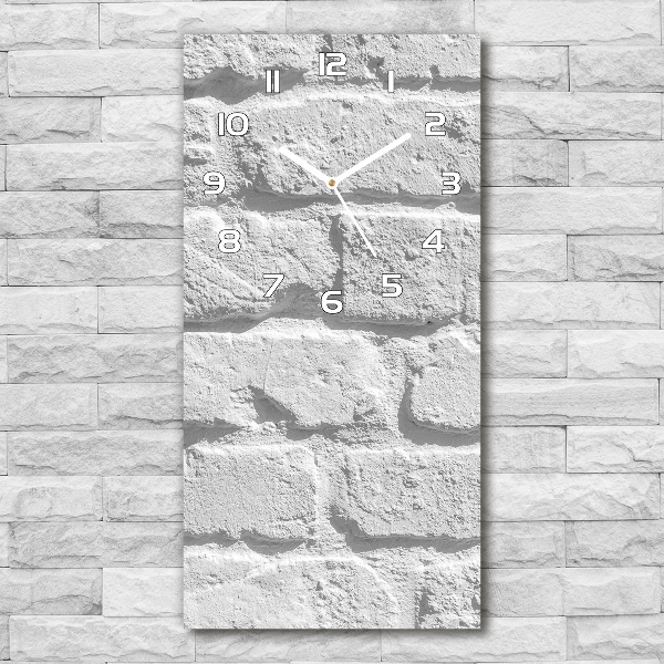 Ceas din sticlă dreptunghiular vertical zid de cărămidă