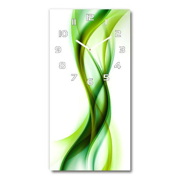 Ceas perete din sticlă dreptunghiular valuri abstracte