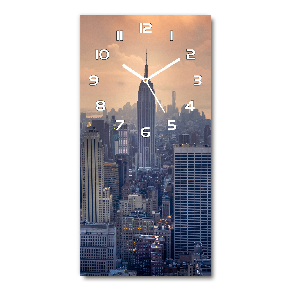 Ceas perete din sticlă dreptunghiular Manhattan New York City