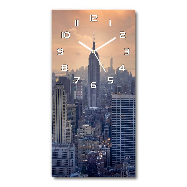 Ceas perete din sticlă dreptunghiular Manhattan New York City