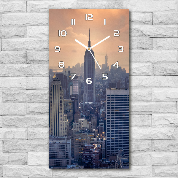 Ceas perete din sticlă dreptunghiular Manhattan New York City