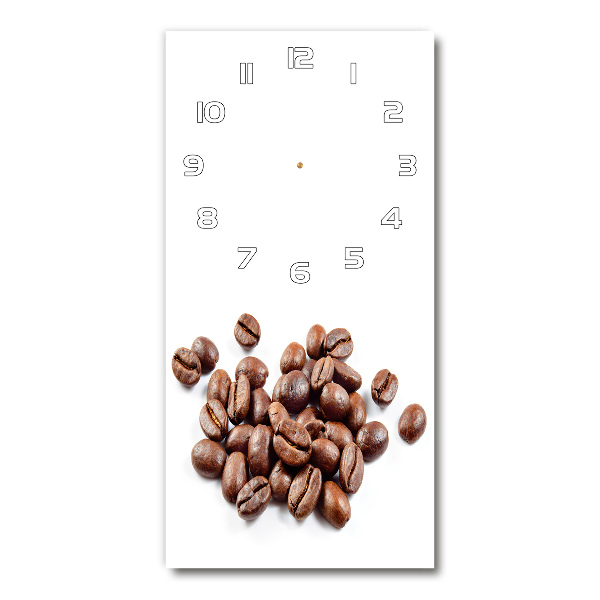 Ceas perete din sticlă dreptunghiular Boabe de cafea
