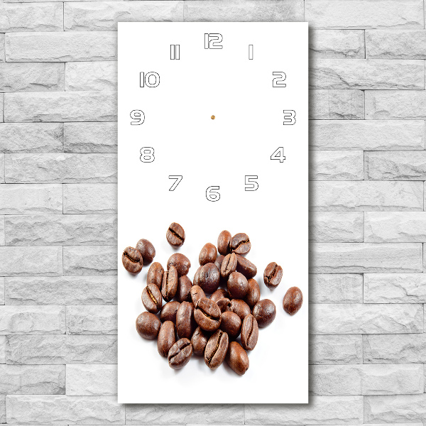 Ceas perete din sticlă dreptunghiular Boabe de cafea
