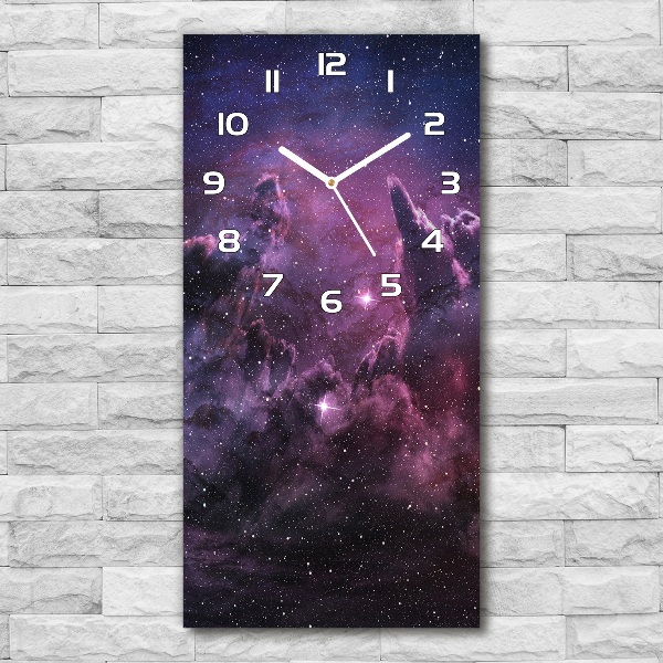 Ceas vertical de perete din sticlă Nebuloasă