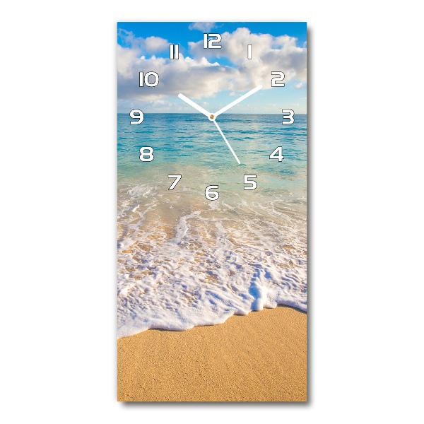 Ceas din sticlă dreptunghiular vertical plaja tropicala