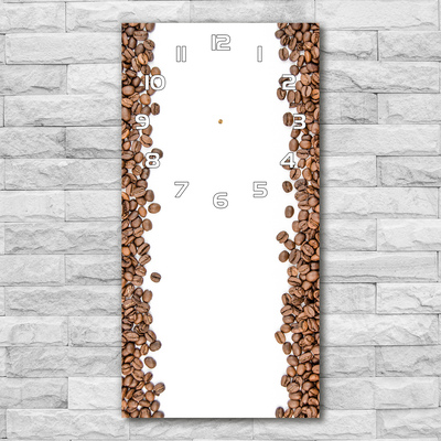 Ceas din sticlă dreptunghiular vertical Boabe de cafea