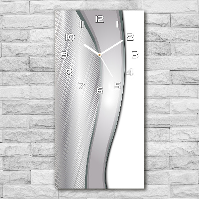 Ceas de sticlă pe perete vertical abstracție de metal