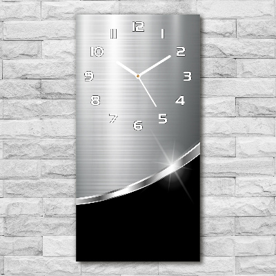 Ceas perete din sticlă dreptunghiular abstracție de metal