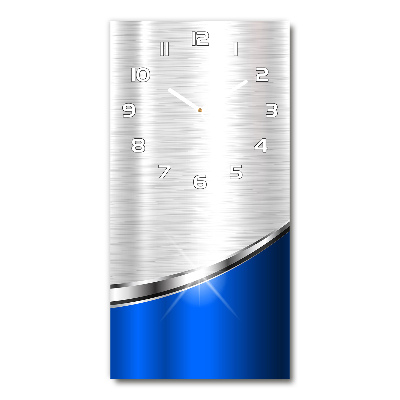 Ceas vertical de perete din sticlă abstracție de metal