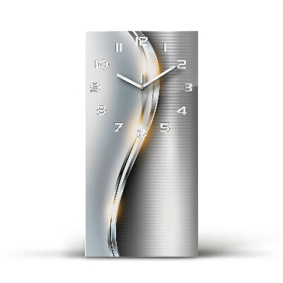 Ceas de sticlă pe perete vertical abstracție de metal